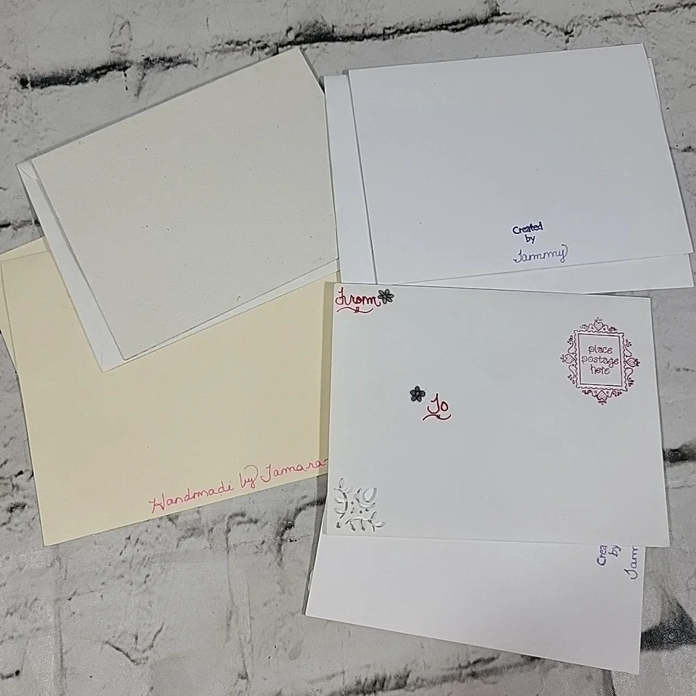 Greeting Note Cards Lot Of 4 All Different Blank Inside With Envelopes